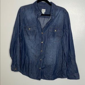 Chico’s denim Button up